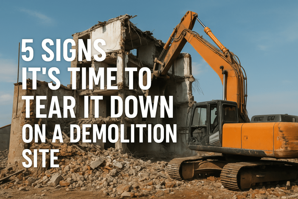 ITS TIME TO TEAR IT DOWN ON A DEMOLITION SITE